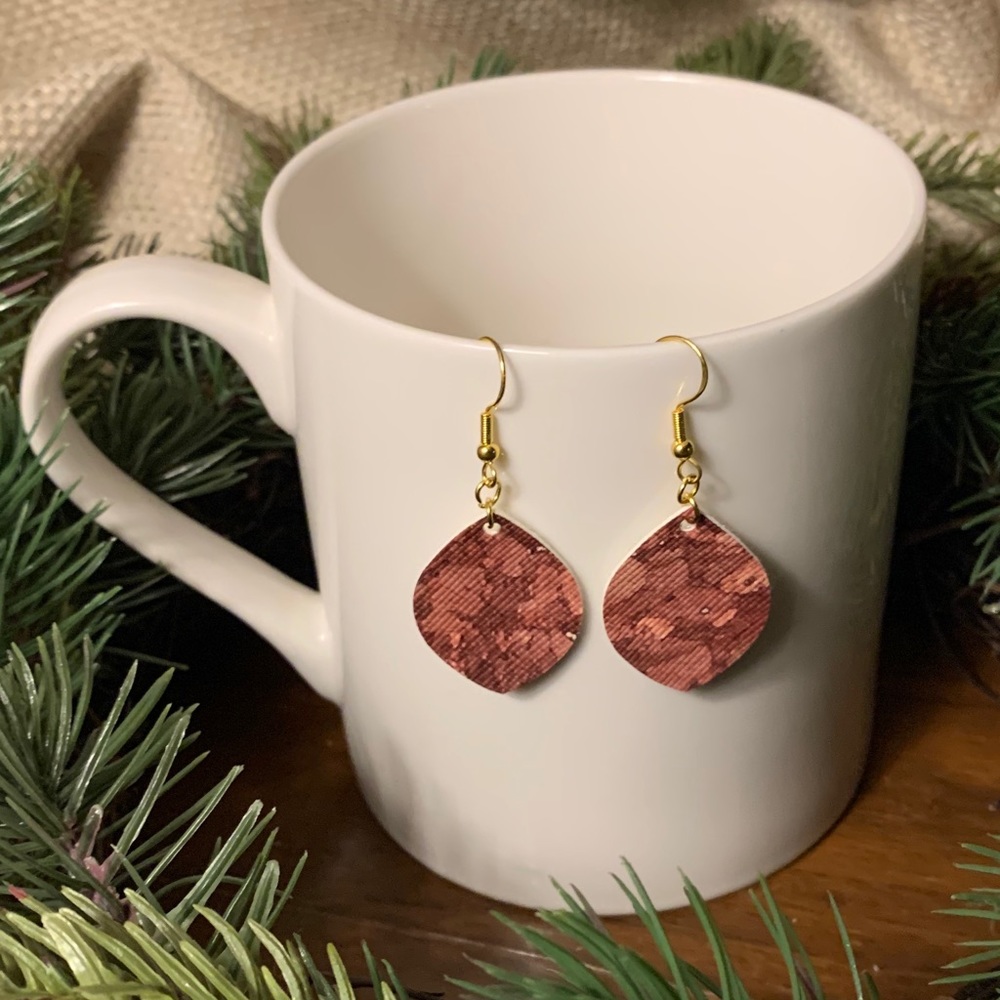 Faux leather earrings